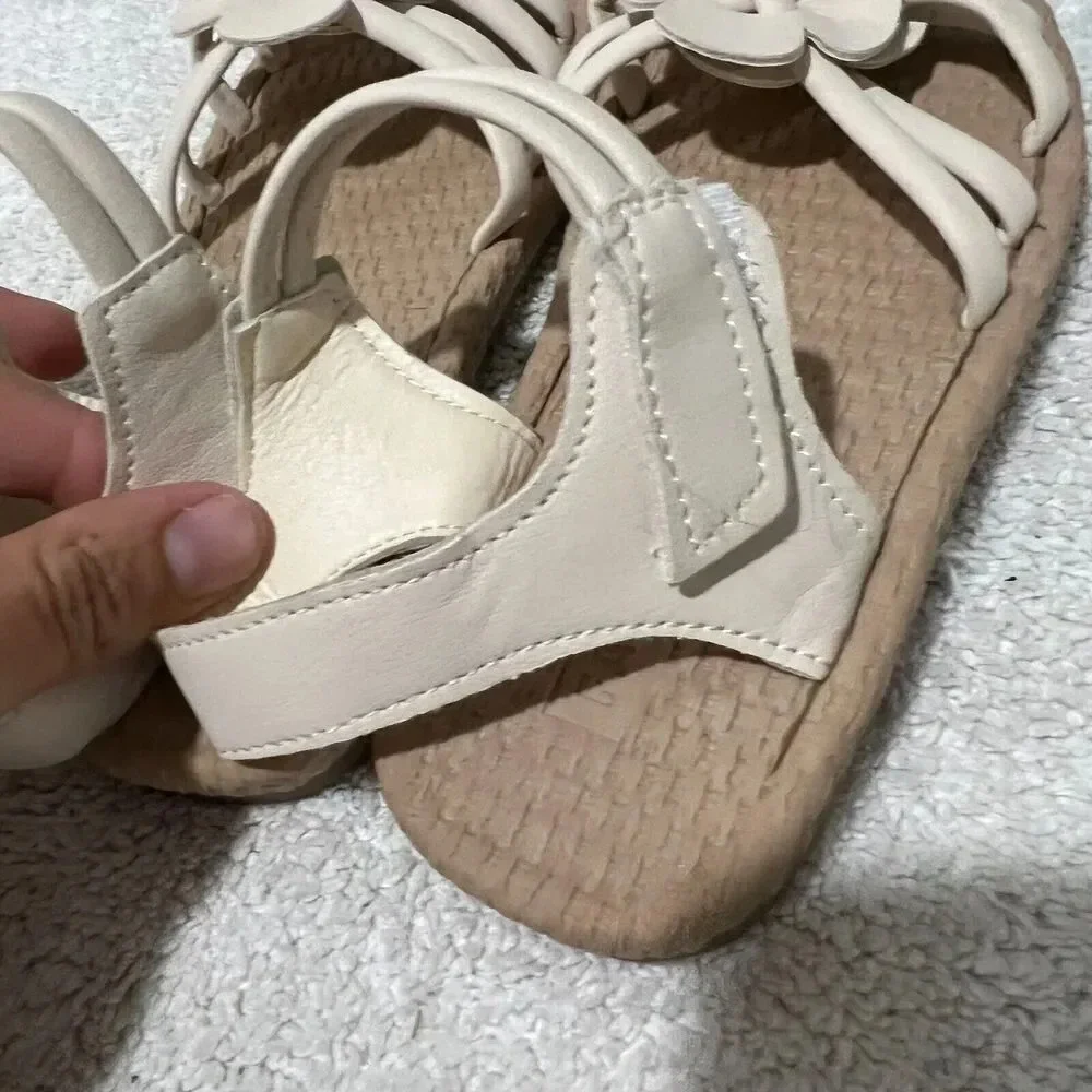 Gymboree & Fashion Kids Girls Pink Gladiator Sandals 10 & White Toddler Lot Of 2